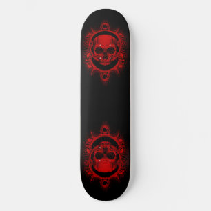 skateboard Two Red Skeleton Skull