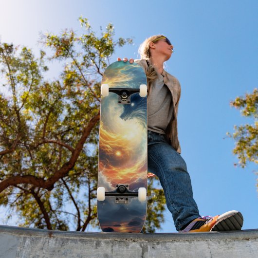 Skateboard Two sea monsters chase each other, fantasy  (Extérieur 1)