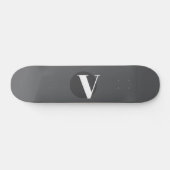 Skateboard Type blanc personnalisé gris initial (Horz)