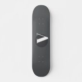 Skateboard Type blanc personnalisé gris initial (Devant)