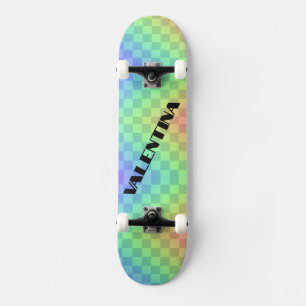 Skateboard Type de bloc Coloré Arc-en-ciel Nom personnalisé
