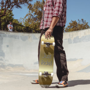Skateboard Typographie cool Gold Black Grey