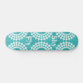 Skateboard Typographie moderne Fly Sky Blue Mandala (Horz)