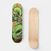 Skateboard UFO d'alien et de soucoupe volante (Recto)
