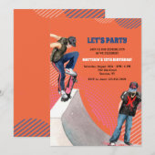 Skateboard Uitnodiging (Voorkant / Achterkant)