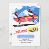 Skateboard Uitnodigingen (Voorkant / Achterkant)