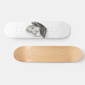 Skateboard Un Angel endormi, noir et blanc (Horz)