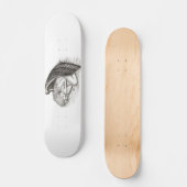 Skateboard Un Angel endormi, noir et blanc (Recto)