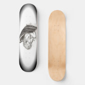 Skateboard Un Angel endormi, noir et blanc (Recto)