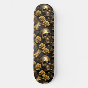 Skateboard Un design de la série Crâne et Roses 8