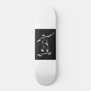 Skateboard Un design graphique minimaliste d'un skateboarder