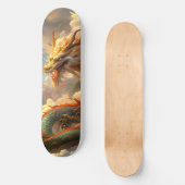 Skateboard Un dragon stupéfiant qui s'envole dans les nuages (Recto)