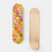 Skateboard Un gâchis exagéré de superpositions de carrés gauf (Recto)