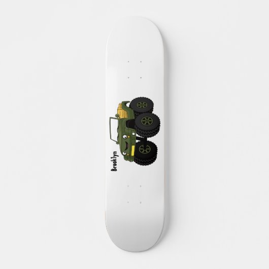 Skateboard Un Green Monster truck (Devant)