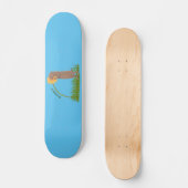 Skateboard Un mignon chien de prairie reniflant la caricature (Recto)