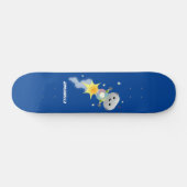 Skateboard Un mignon robot volant dans l'espace dessin animé (Horz)