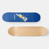 Skateboard Un mignon robot volant dans l'espace dessin animé (Horz)