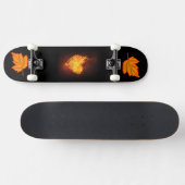 Skateboard Un seul coeur sur l'image de la flamme (Horz)