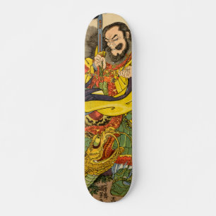 Skateboard Un sorcier japonais évoquant un dragon de tempête