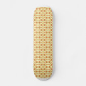 Skateboard un superbe design Arrière - plan jaune et blanc (Recto)
