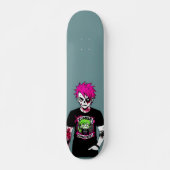 Skateboard Un type zombie en T-shirt zombie (Devant)