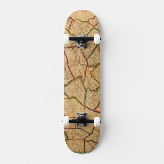 Skateboard Une carte de l'état de la Pennsylvanie (Recto)