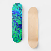 Skateboard Une expérience florale de vert bleu (Recto)