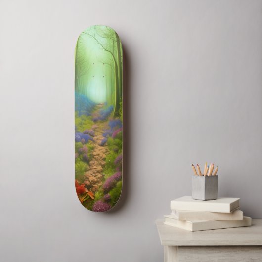 Skateboard Une promenade à travers le bois enchanté (Art mural)