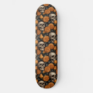 Skateboard Une série de crânes et de roses Design 11