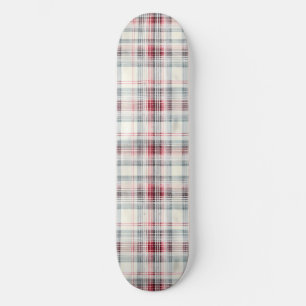 Skateboard Une série de dessins floraux tartan de Noël #24
