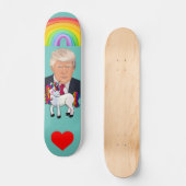 SKATEBOARD UNICORN DONALD TRUMP PLANCHER PLANCHER PLANCHER PL (Recto)