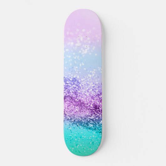 Skateboard Unicorn Girls Parties scintillant #14 #shiny #déco (Recto)