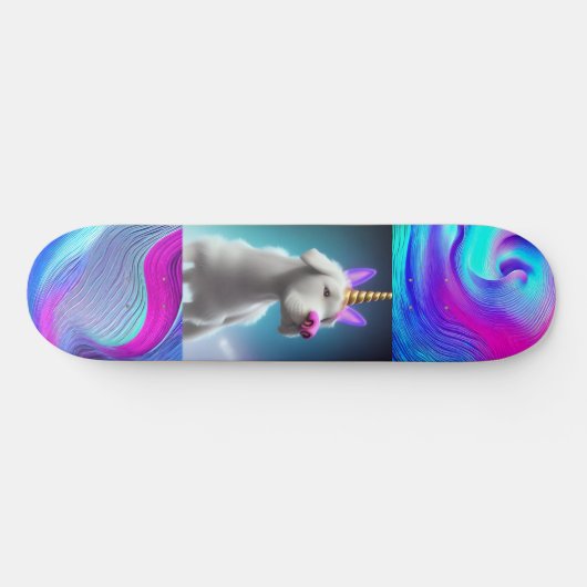 Skateboard Unicorn Puppy art sur skboard pour garçon fille (Horz)