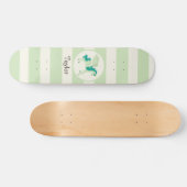 Skateboard Unicorne verte turquoise et légère (Horz)