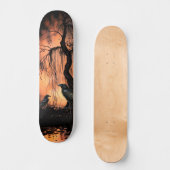 Skateboard Unique Artsy Gothic Raven Patinage Deck (Recto)
