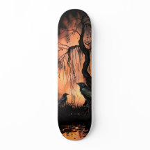 Unique Artsy Gothic Raven Patinage Deck