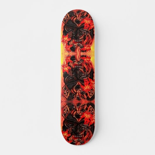 Skateboard Urbain Dark Samurai flamme Élément Personnalisé Pr (Devant)