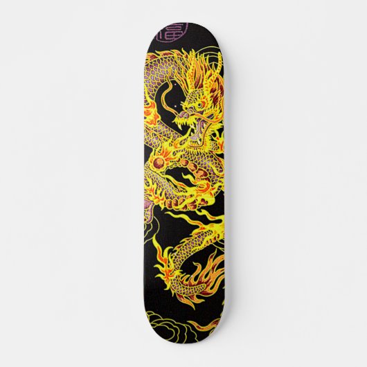 Skateboard Urbain Dragon d'Or Mystic Élément Personnalisé Car (Devant)