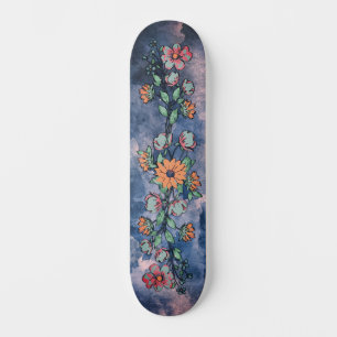 Skateboard Urban Street Art Inspiré Girly Floral Patinage Dec