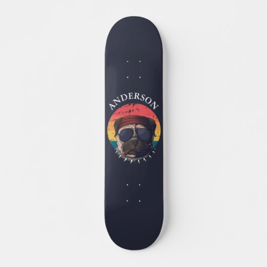 Skateboard Urban Warrior Sunset Pug (Voorkant)