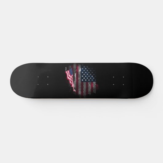 Skateboard USA flag (Horz)