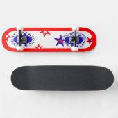 Skateboard usa rouge blanc bleu (Horz)