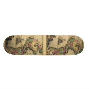 Skateboard Utramque d'Americam - nord et carte de l'Amérique