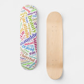 Skateboard Vacances d'été mots nuage (Recto)