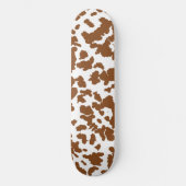 Skateboard Vache Brown Et Blanche Cacher Motif fourrure (Recto)