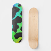 Skateboard Vache Cadeaux Noir et Arc-en-ciel (Recto)