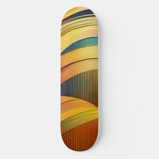 Skateboard Vague arc-en-ciel (Recto)