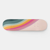 Skateboard Vague arc-en-ciel rétro #1 #wall #art (Horz)