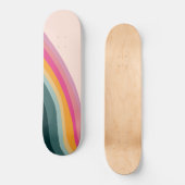 Skateboard Vague arc-en-ciel rétro #1 #wall #art (Recto)