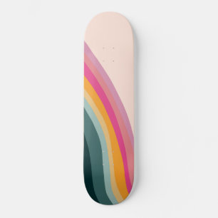 Skateboard Vague arc-en-ciel rétro #1 #wall #art